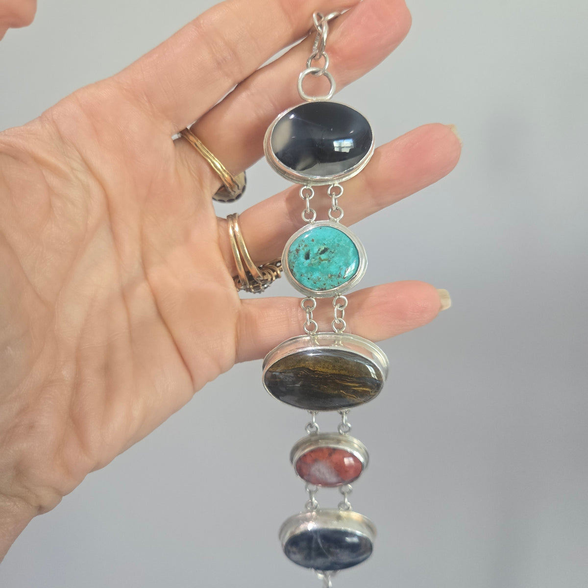 Multistone Sterling Silver Bracelet