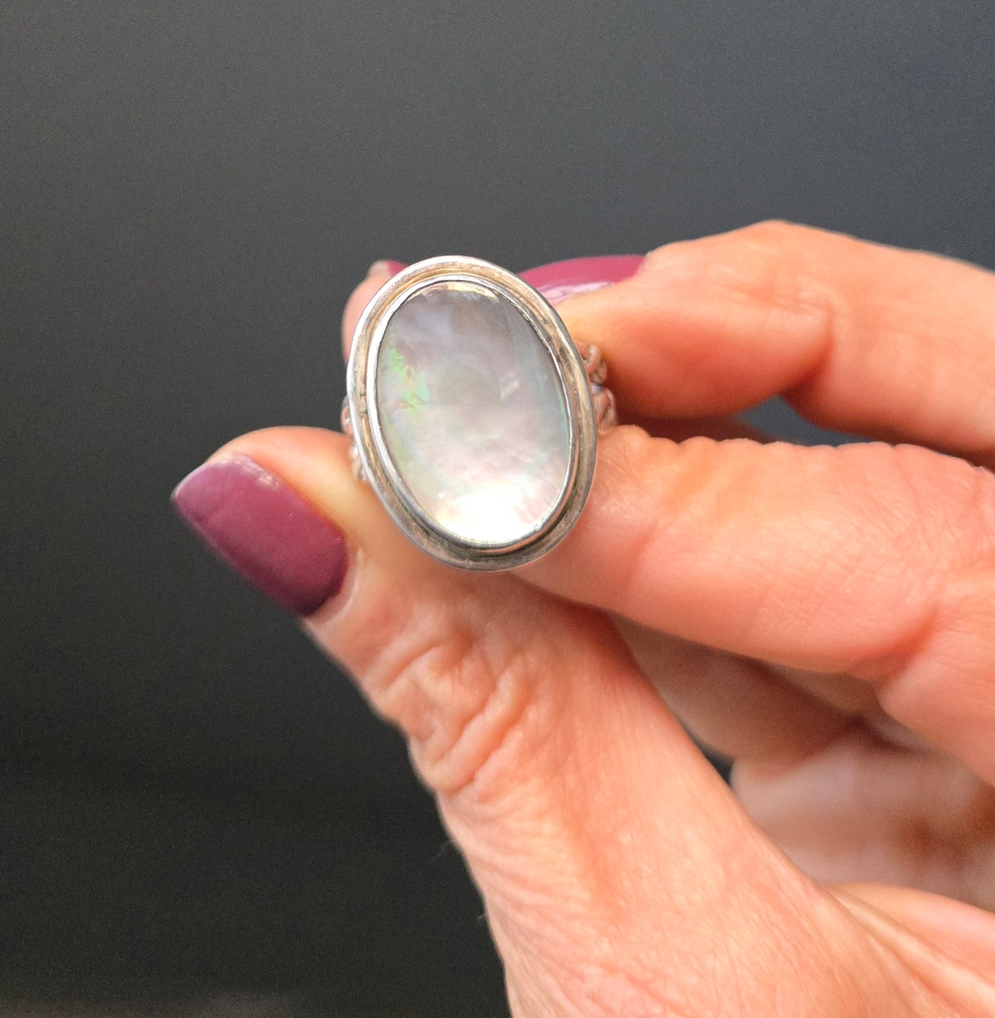 Black Mother of Pearl Ring