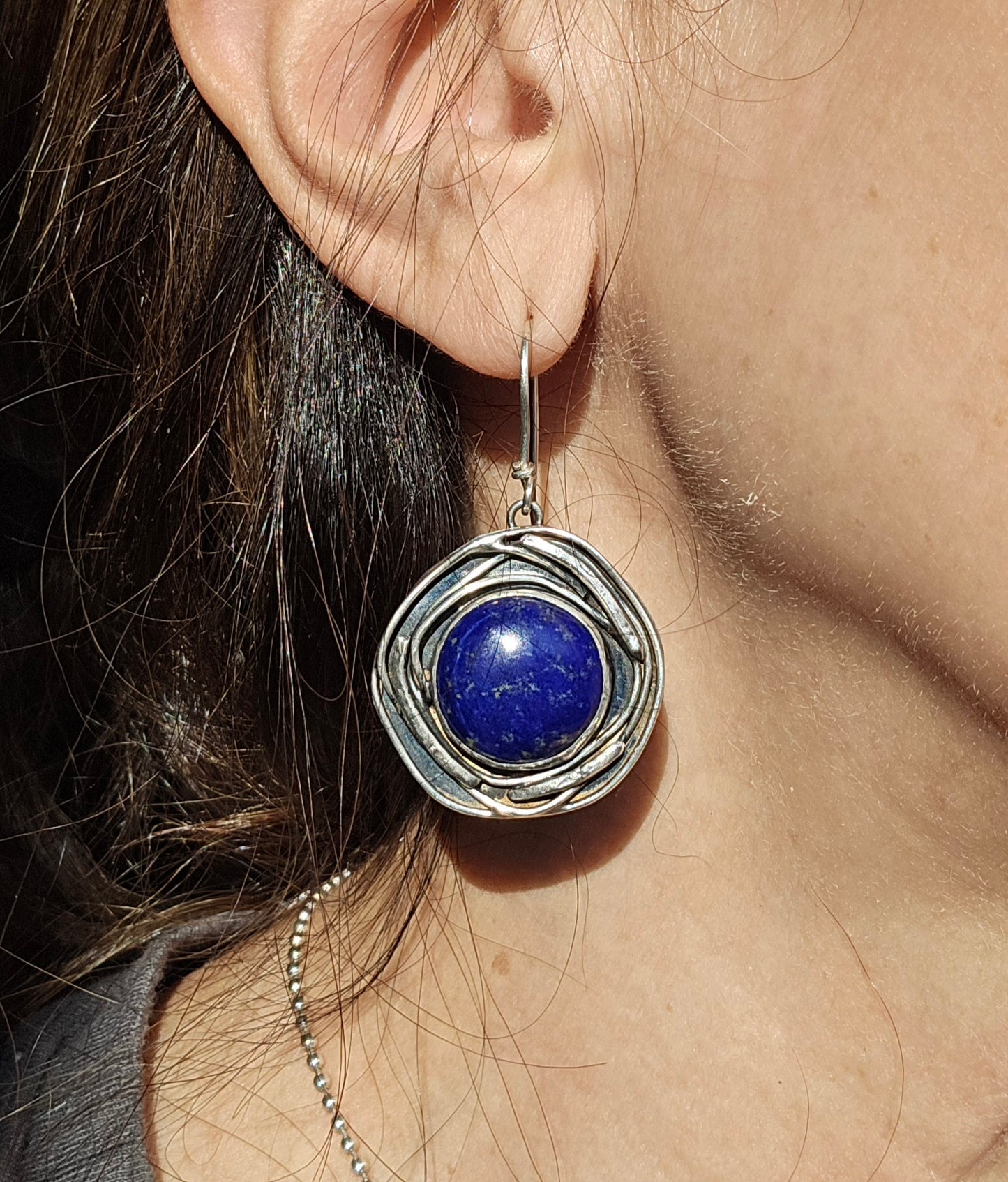 Sterling Silver Lapis Earrings