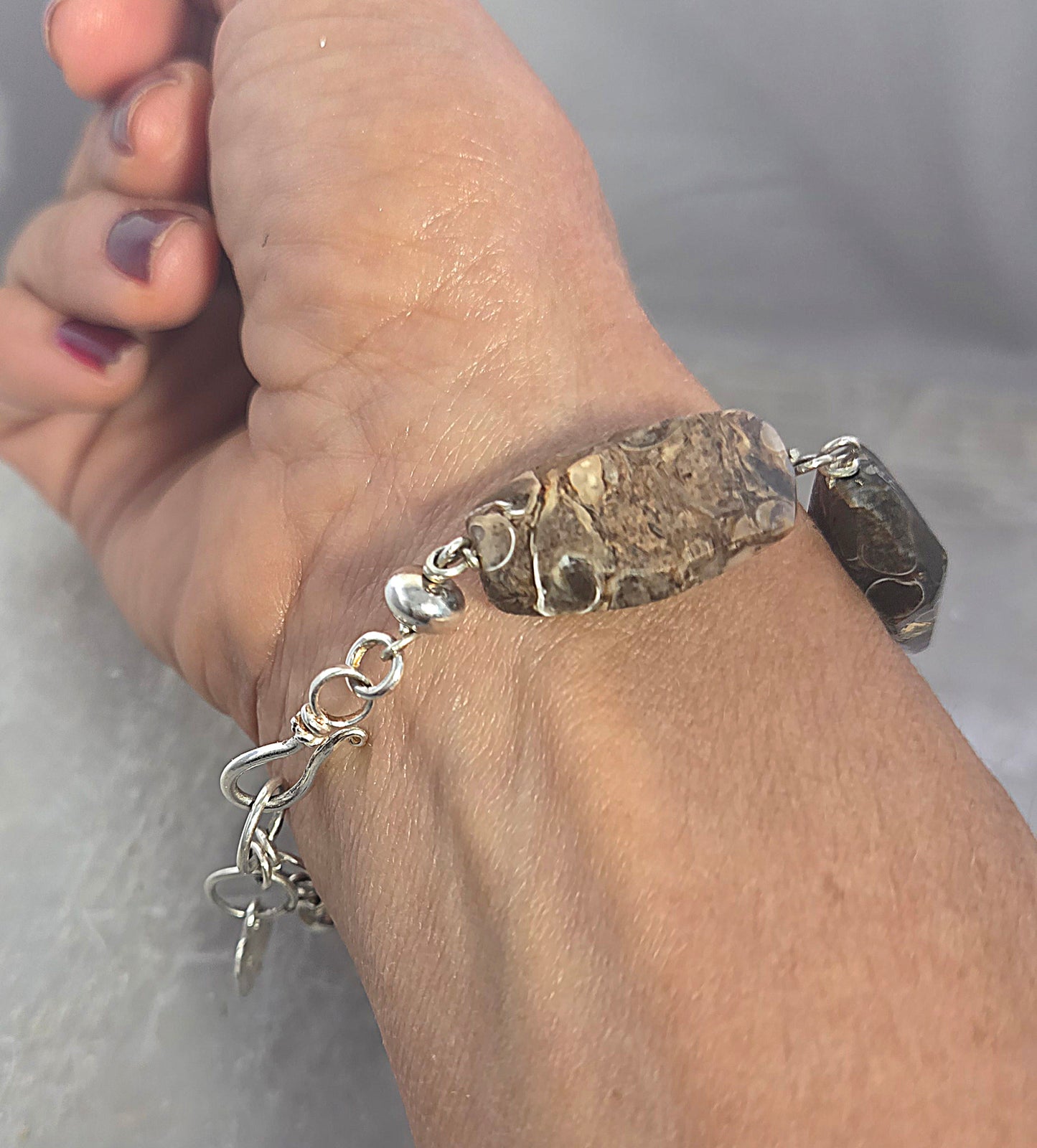 Turritella Agate Bracelet