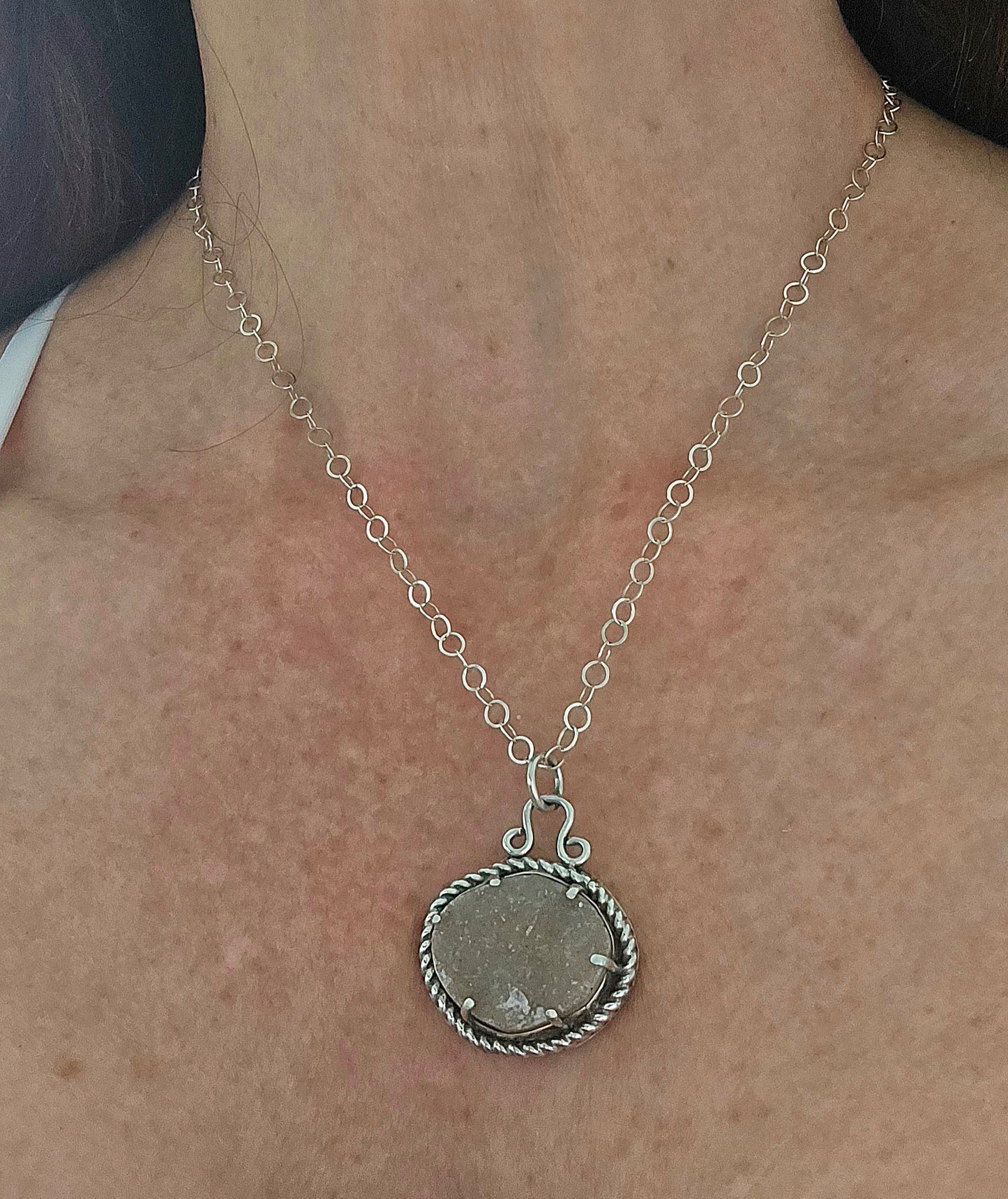 Yellow Druzy Pendant Necklace