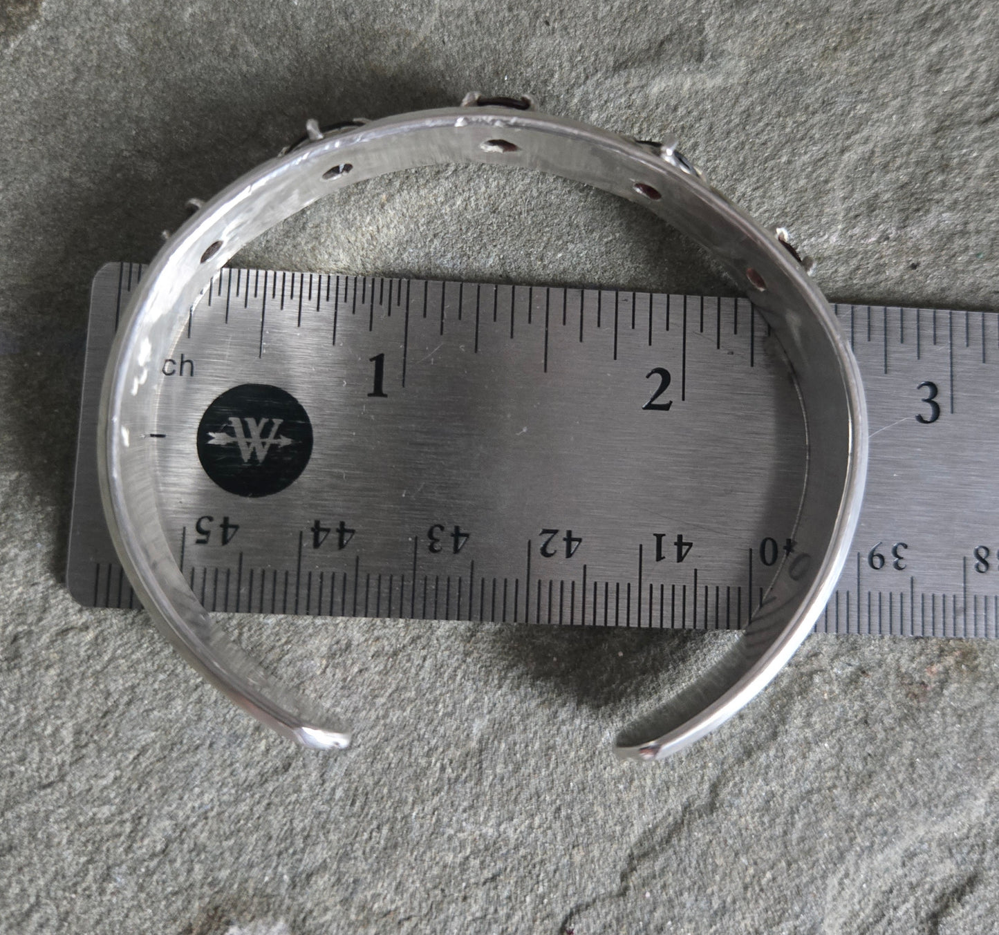 Faceted Garnet Cuff Bracelet