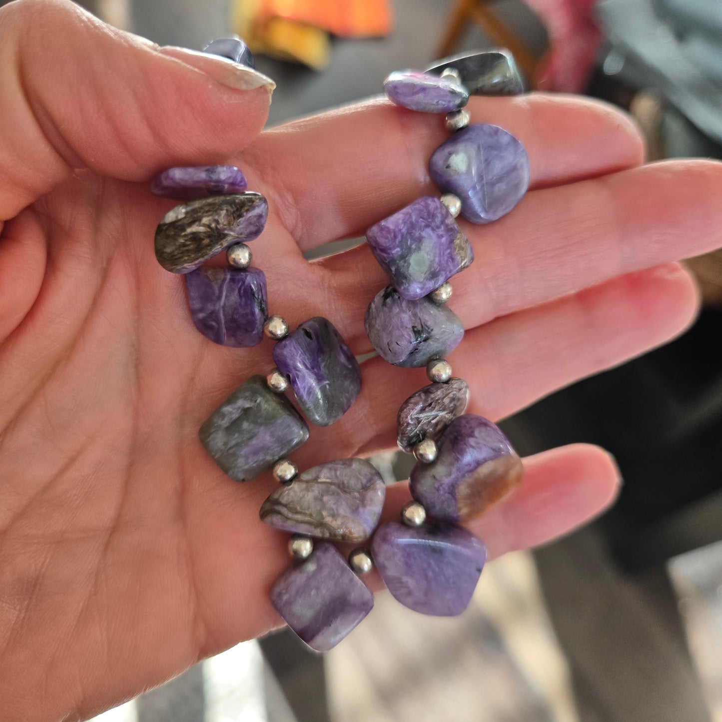 Charoite Beaded Necklace