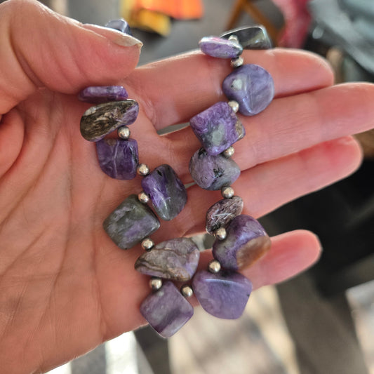 Charoite Beaded Necklace