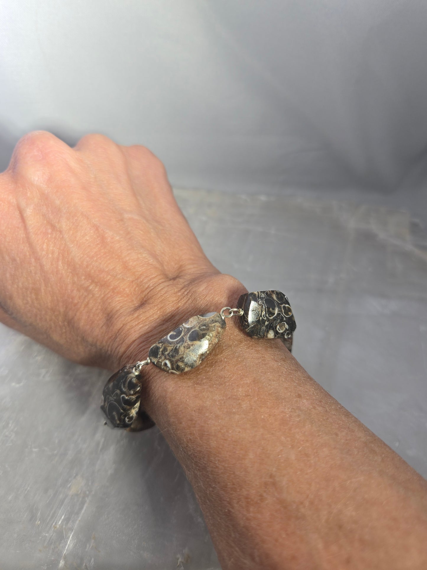 Turritella Agate Bracelet