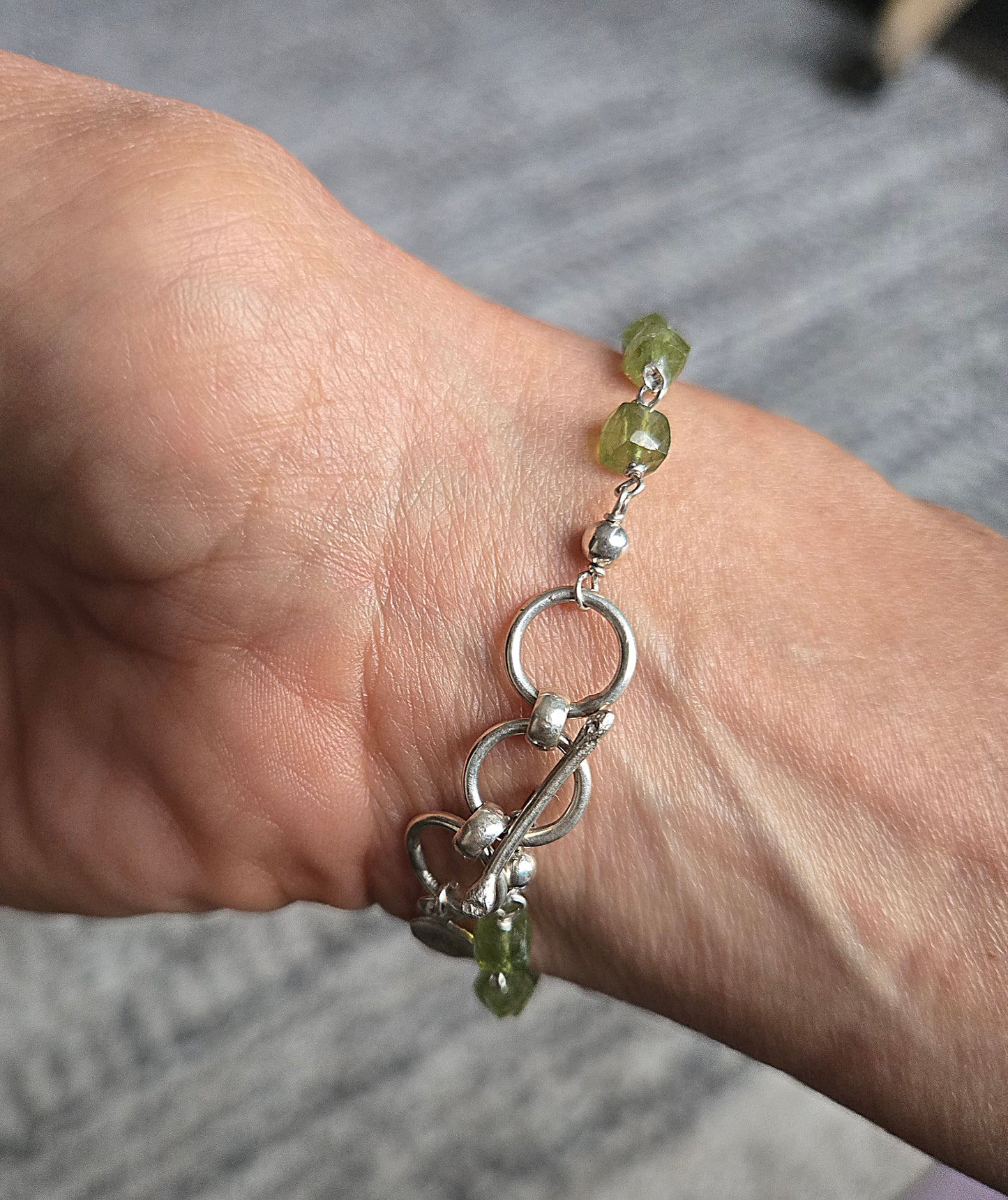 Peridot Sterling Silver Bracelet