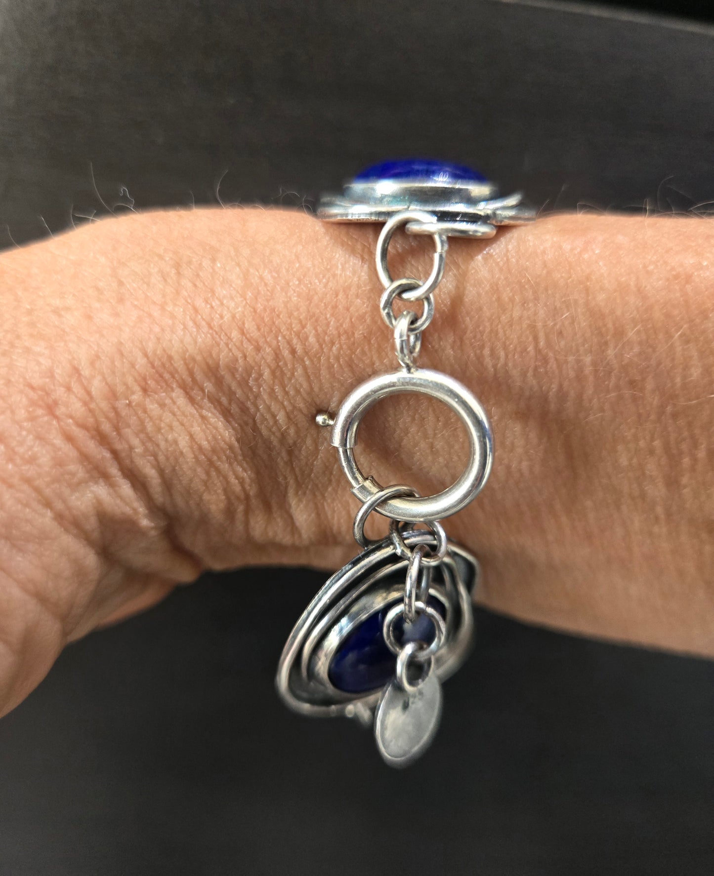 Sterling Silver Lapis Bracelet
