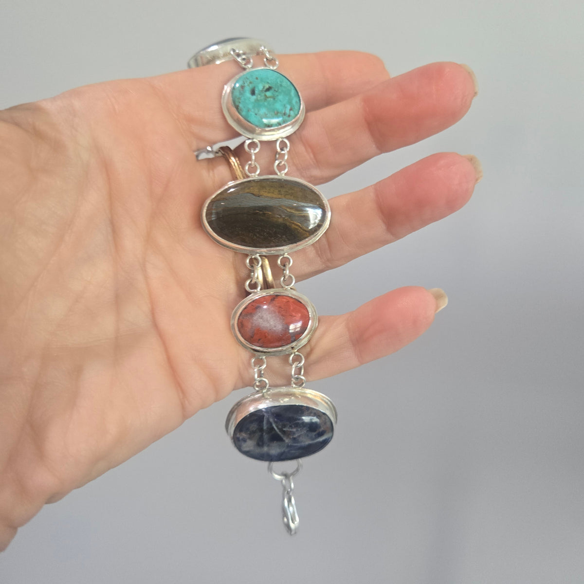 Multistone Sterling Silver Bracelet