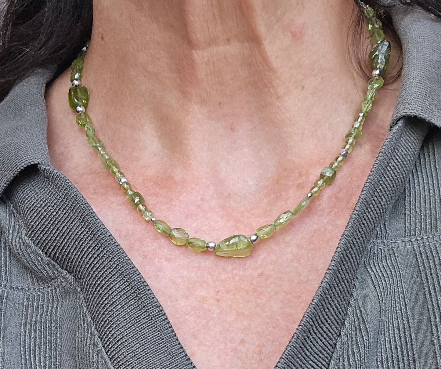Peridot Beaded Necklace