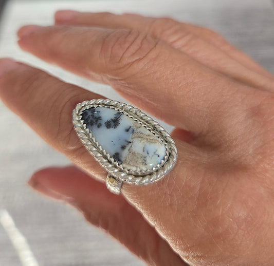 Dendritic Opal Ring