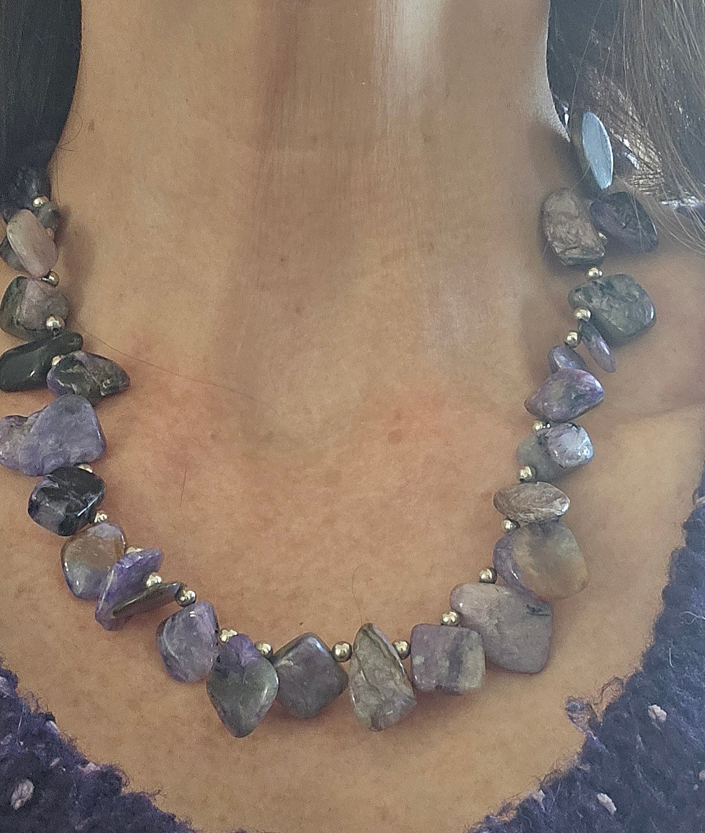 Charoite Beaded Necklace