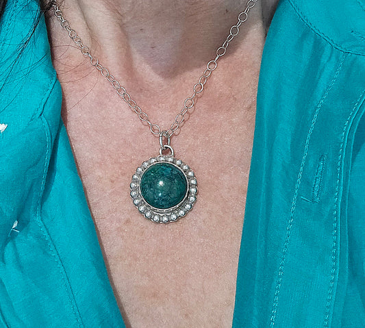 Chrysocolla Pendant Necklace