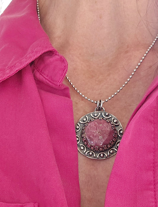 Thulite Pendant Necklace