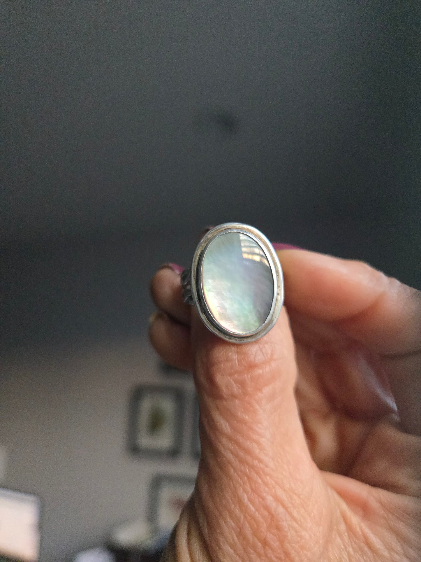 Black Mother of Pearl Ring