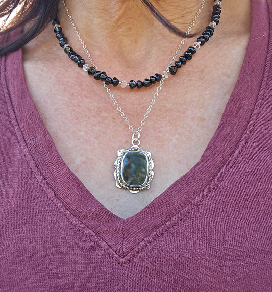 Black Onyx Pendant Necklace