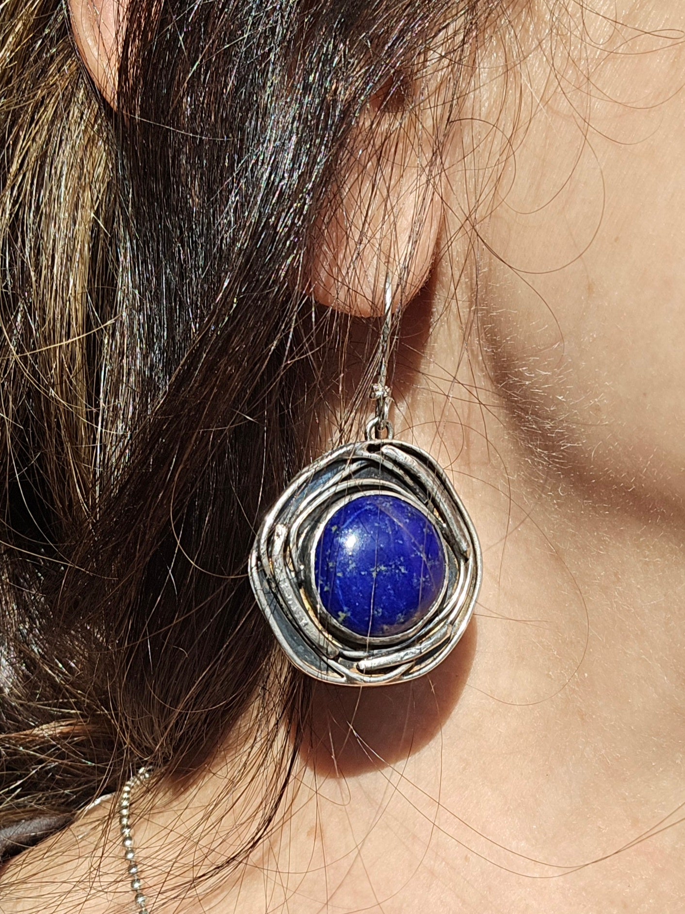 Sterling Silver Lapis Earrings