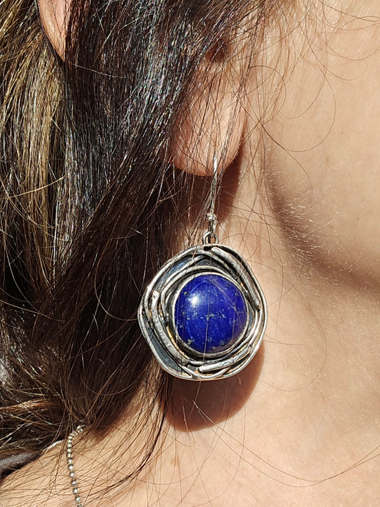 Sterling Silver Lapis Earrings