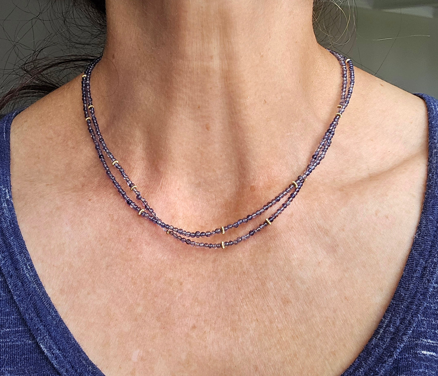 Iolite Beaded necklace