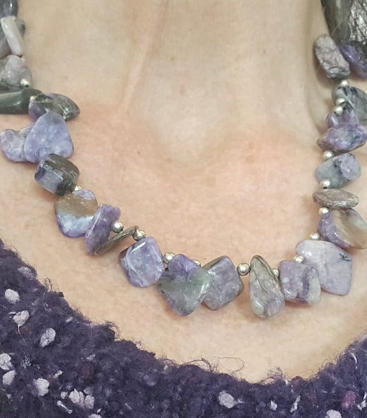 Charoite Beaded Necklace