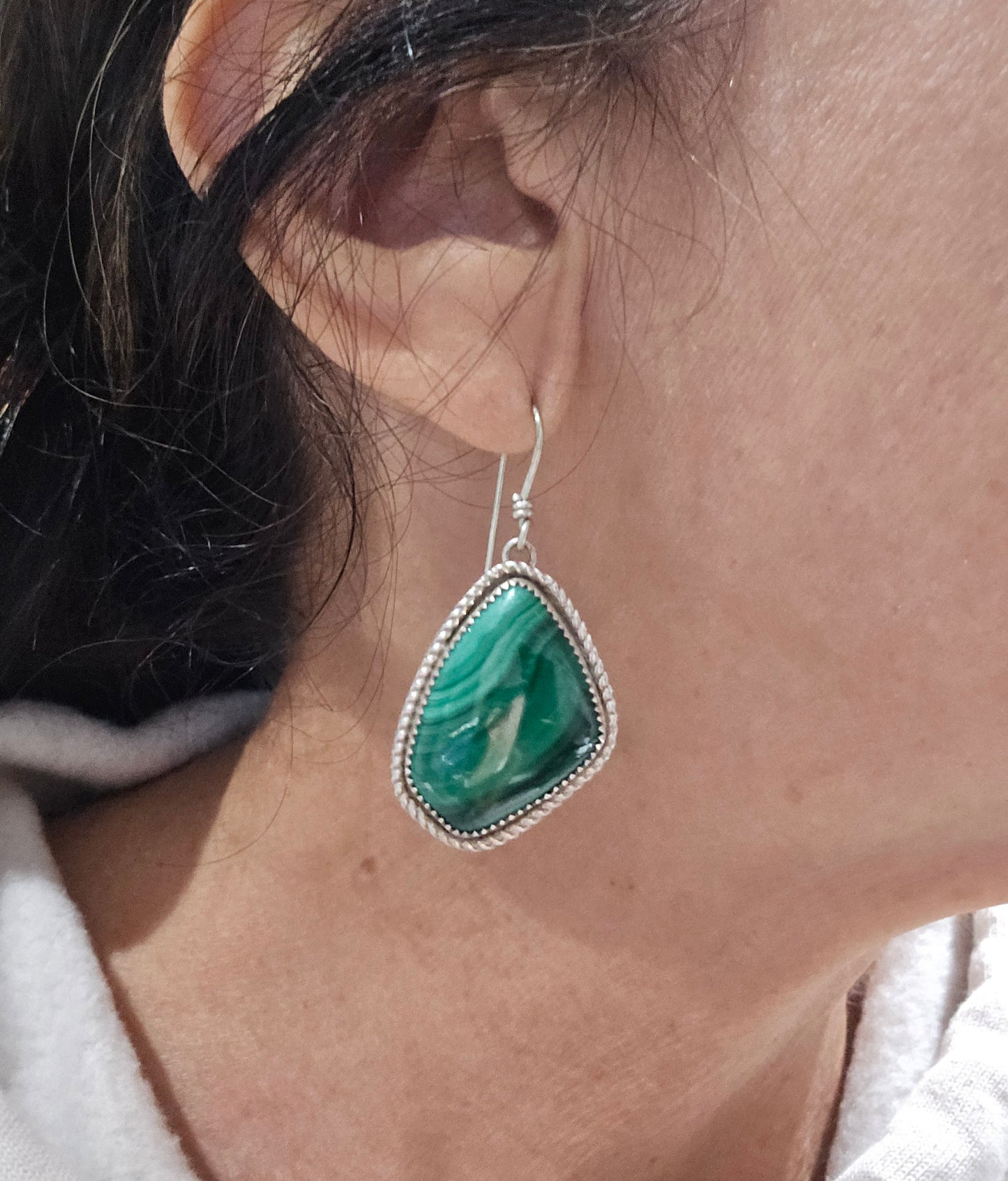 Malachite Statement Earrings