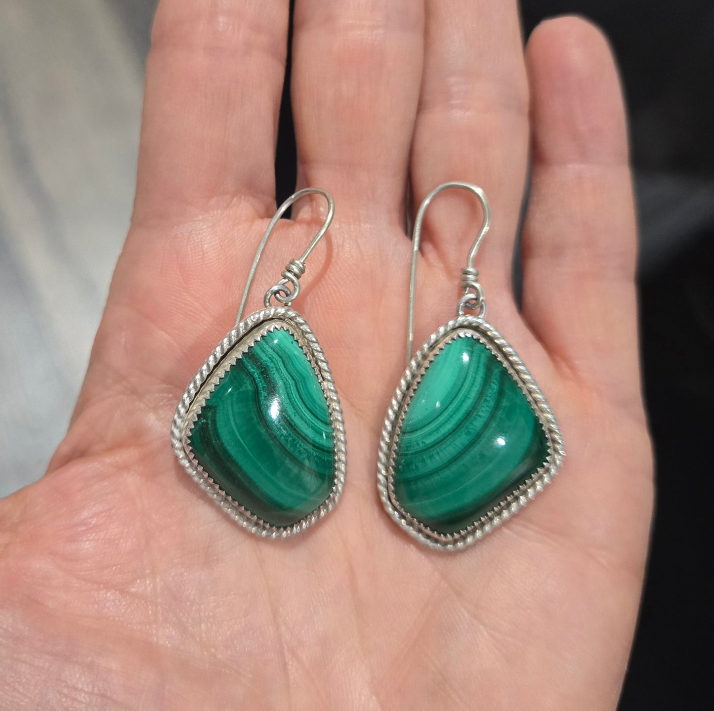 Malachite Statement Earrings