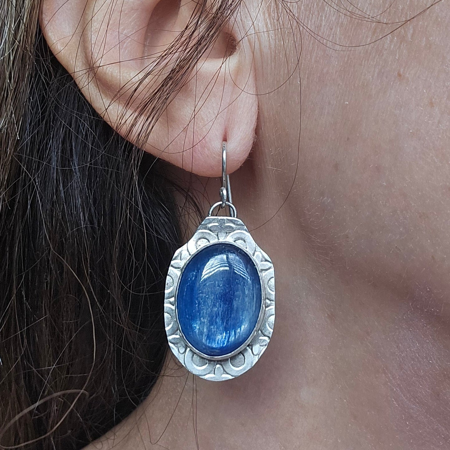 Kyanite Shield Earrings