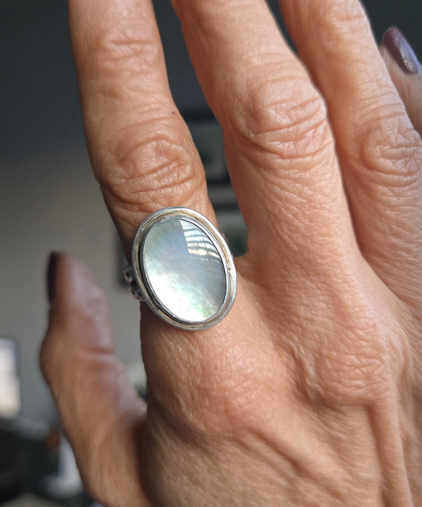 Black Mother of Pearl Ring