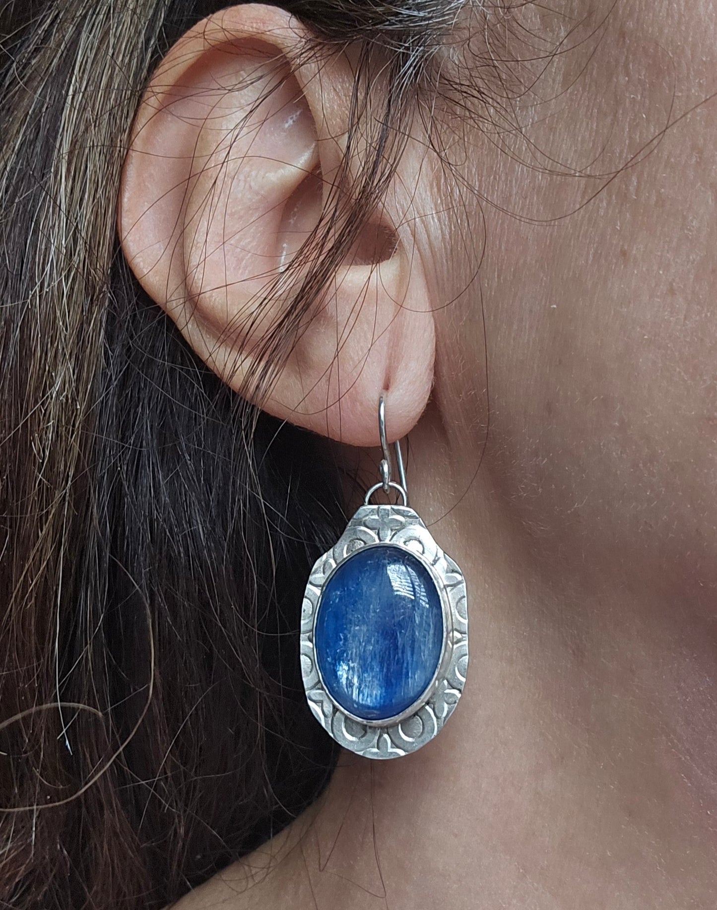 Kyanite Shield Earrings