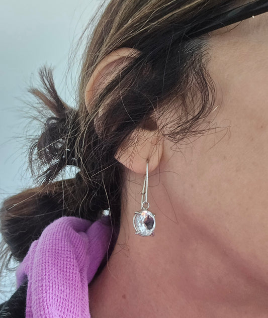 Faceted Rock Crystal Earrings