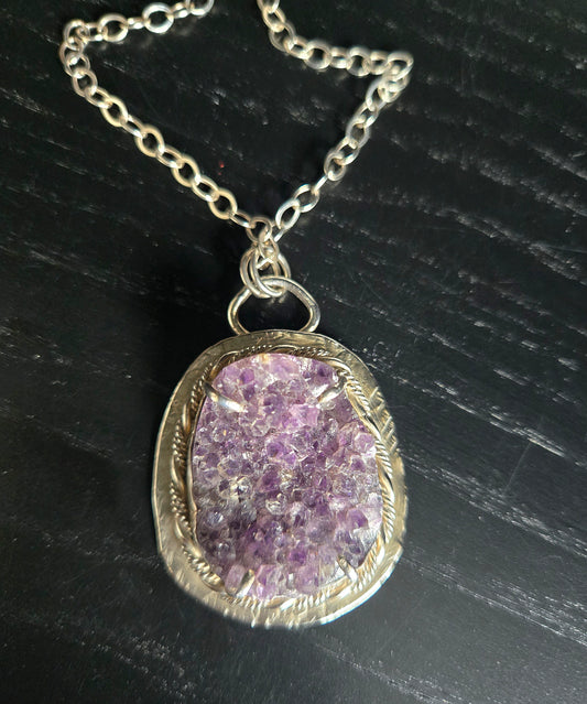 Raw Amethyst Pendant Necklace
