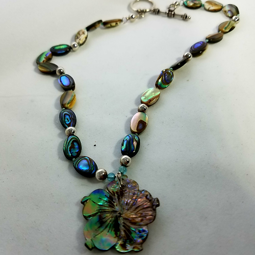 natural abalone choker