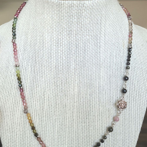 faceted tourmaline necklace