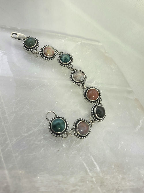 sterling silver fancy jasper bracelet