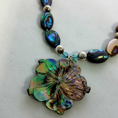 natural abalone choker