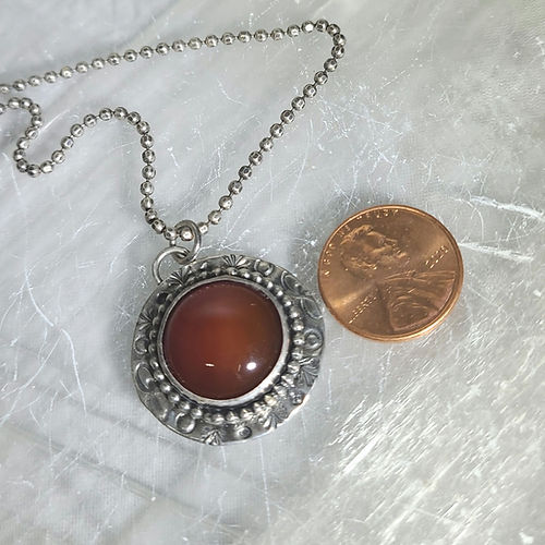 carnelian infinity pendant necklace