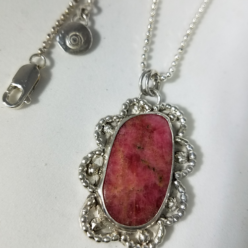 rhodochrosite pendant necklace