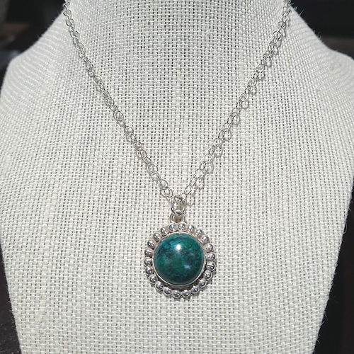 chrysocolla pendant necklace