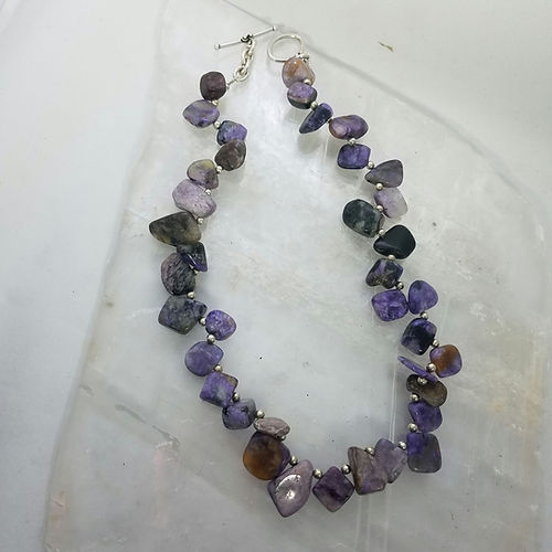 charoite beaded necklace