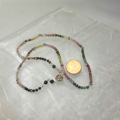 faceted tourmaline necklace