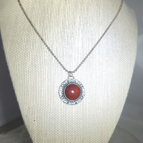 carnelian infinity pendant necklace