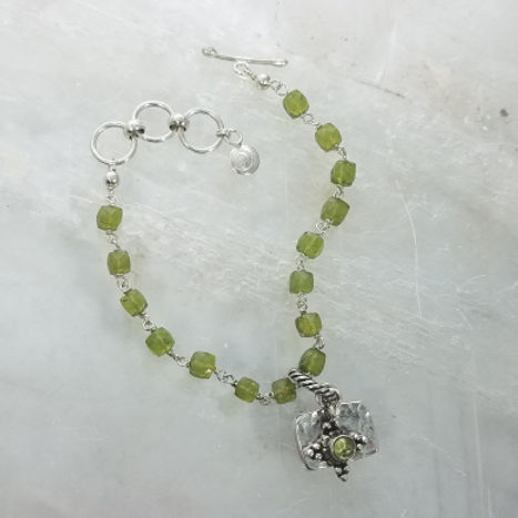 peridot sterling silver bracelet