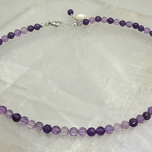 faceted amethyst necklace