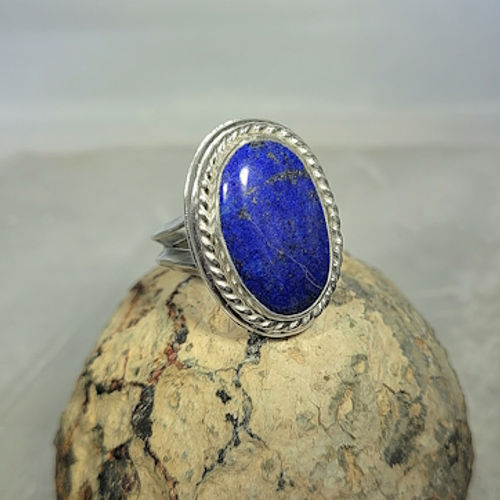 sterling silver lapis ring