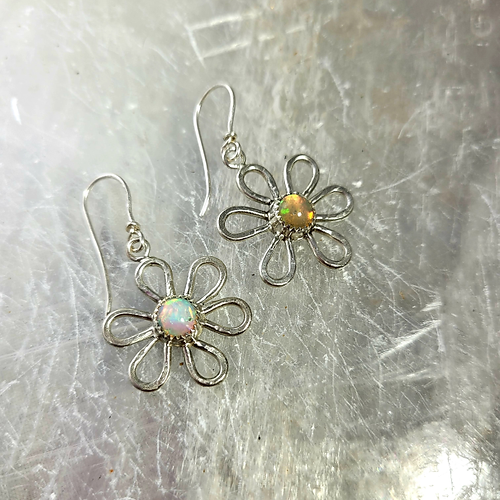 opal blossom earrings