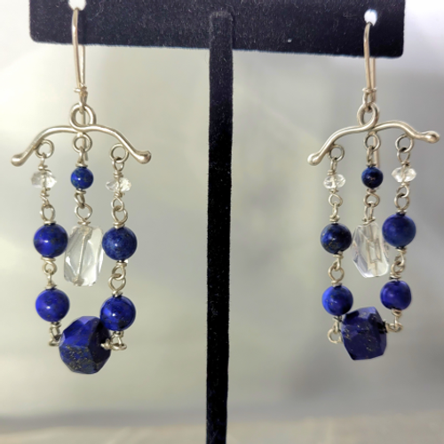 lapis chandelier earrings