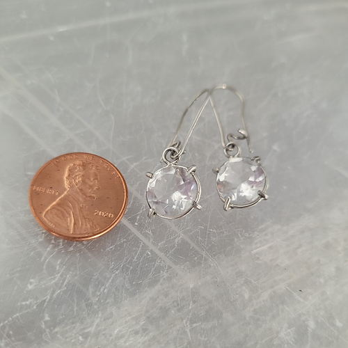 faceted rock crystal earrings