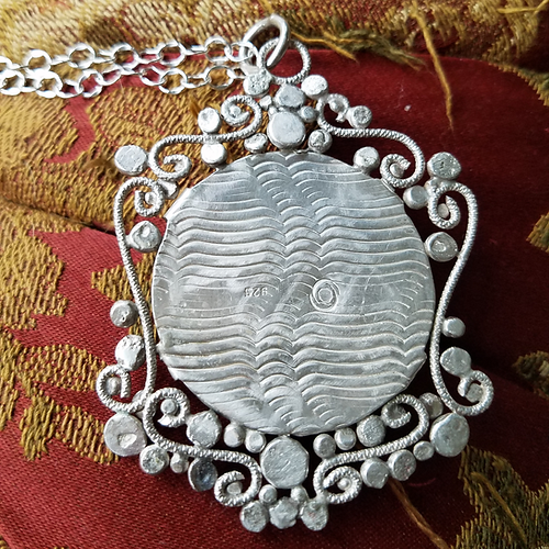 carnelian filigree pendant necklace