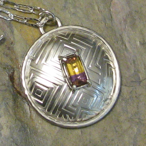 ametrine sterling silver pendant necklace