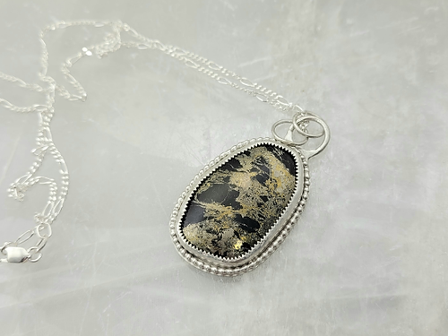 apache gold sterling silver pendant necklace