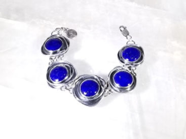 sterling silver lapis bracelet